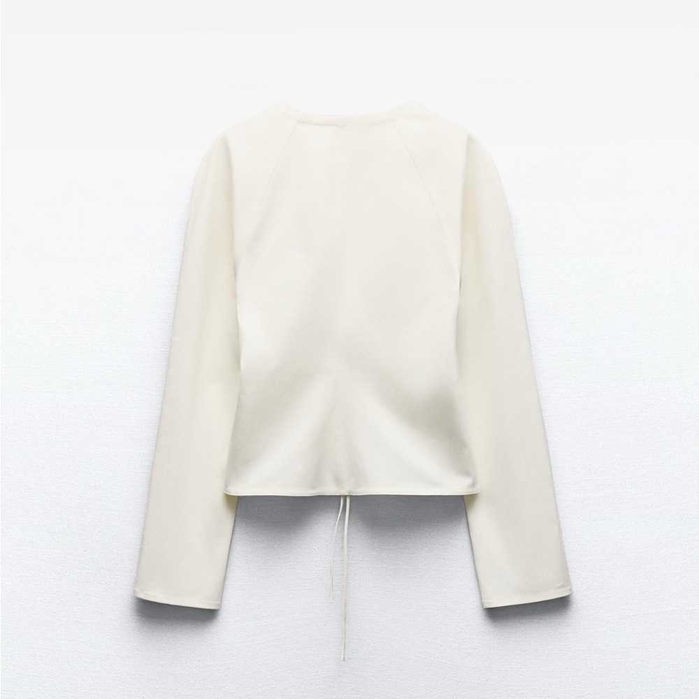 Wrap Front Drawstring Fitted Top - image 7